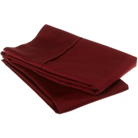 Impressions By Luxor Treasures 530 Thread Count Egyptian Cotton King Pillowcase Set Solid Burgundy 530KGPC SLBG